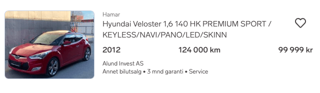 tseny na avtomobili v norvegii